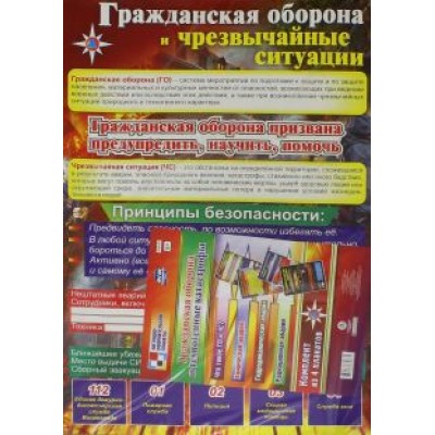 Комплект тематических плакатов. Гражданская оборона и техногенные катастрофы. ФГОС Комплект тематических плакатов. Гражданская оборона и техногенные катастрофы. ФГОС