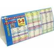 Английский язык. 5-9 классы. Настольная таблица-домик. Неправильные глаголы. ФГОС