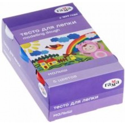 Тесто для лепки 6 цветов  Тесто для лепки 6 цветов