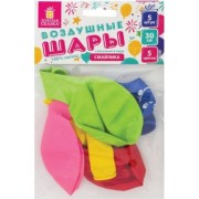 Шары воздушные "Смайл" (5 штук, 30 см, 5 цветов) (105017)