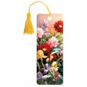 3D закладка для книг с линейкой Цветы