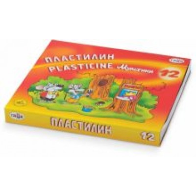 Пластилин Мультики, 12 цветов Пластилин Мультики, 12 цветов
