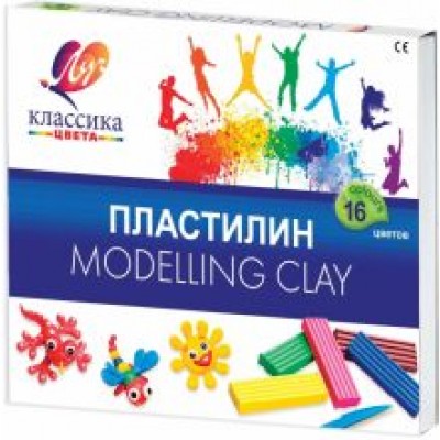 Пластилин Классика, 16 цветов, стек Пластилин Классика, 16 цветов, стек
