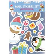 Набор настенных наклеек. Снеговик и ег друзья