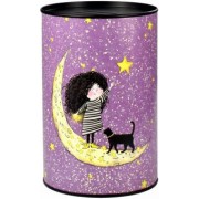 Копилка металлическая Девочка на луне