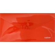 Папка-конверт на кнопке, 224х119 мм, красная (AKk6_00003)