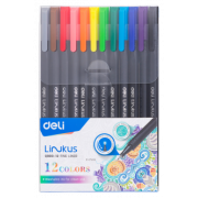 Набор ручек капиллярных 12 штук 0.45 мм LINKUS (EQ900-12)