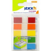 Закладки самоклеящиеся пластиковые, 100 листов, Z-сложение, 5 цветов
