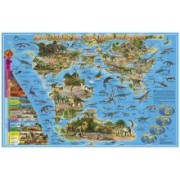 Динозавры. Юрский период. Художественная настольная карта для детей