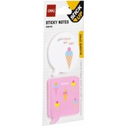 Закладки самоклеящиеся бумажные. 1 цвет 15 листов 76х101мм (в ассортименте) (EA55202)