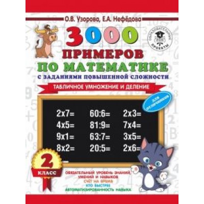 Нефедова, Узорова: Математика. 2 класс. Табличное умножение и деление. 3000 примеров по математике с заданиями Нефедова, Узорова: Математика. 2 класс. Табличное умножение и деление. 3000 примеров по математике с заданиями