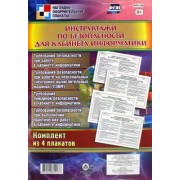 Комплект плакатов. Инструктажи по безопасности для кабинета информатики. 4 плаката. ФГОС