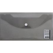 Папка-конверт с кнопкой для билетов (черная, 250х135 мм) (227315)