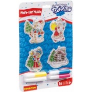 Новогодние украшения. Витраж. с Луки, 4шт. (ВВ3429)