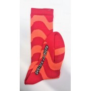 Красные гольфы в неоновую полоску