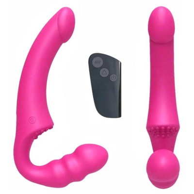 Розовый безремневой страпон Straples Strap-On Dildo Розовый безремневой страпон Straples Strap-On Dildo