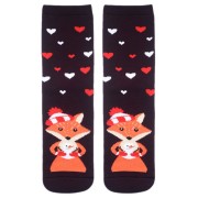 Махровые женские носки Лапландия с лисичками