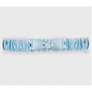 Очаровательная голубая подвязка на ногу Bristol