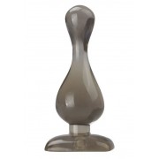 Дымчатый анальный плаг каплевидной формы - 10,5 см.