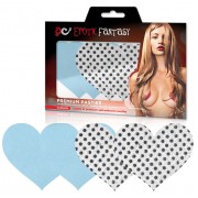 Набор из голубых и серебристых пэстисов-сердец True Blue