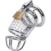 Серебристый сетчатый пояс верности с замочком