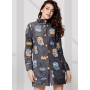 Теплый халатик Night Life