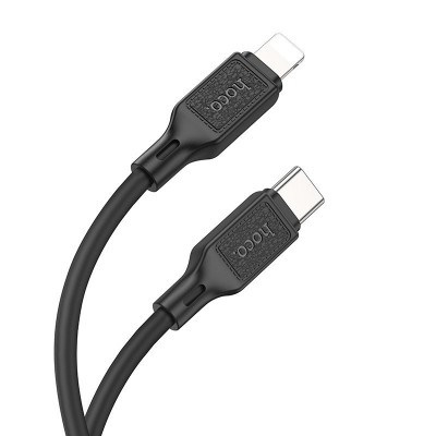 Кабель Hoco X90 Cool silicone PD charging data cable for iP - Black Кабель Hoco X90 Cool silicone PD charging data cable for iP - Black
