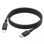 Кабель Hoco X90 Cool silicone PD charging data cable for iP - Black