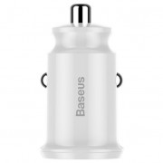 Автомобильное зарядное устройство Baseus Grain Car Charger (Dual USB 5V 3.1A) (CCALL-ML02) - Белый