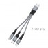 Кабель hoco X47 3-in-1 Harbor charging cable (Lightning+Micro+Type-C) - Metal Gray Кабель hoco X47 3-in-1 Harbor charging cable (Lightning+Micro+Type-C) - Metal Gray