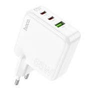 Зарядный конвертер HOCO C115A header PD65W three port (2C1A) charger (EU) - White