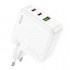 Зарядный конвертер HOCO C115A header PD65W three port (2C1A) charger (EU) - White Зарядный конвертер HOCO C115A header PD65W three port (2C1A) charger (EU) - White