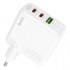 Зарядный конвертер HOCO C115A header PD65W three port (2C1A) charger (EU) - White Зарядный конвертер HOCO C115A header PD65W three port (2C1A) charger (EU) - White