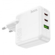 Зарядный конвертер HOCO C115A header PD65W three port (2C1A) charger (EU) - White