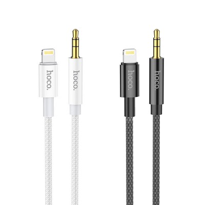 Кабель AUX hoco UPA19 digital audio conversion cable for iP - Silver (iP male connector to DC3.5 male connector) Кабель AUX hoco UPA19 digital audio conversion cable for iP - Silver (iP male connector to DC3.5 male connector)