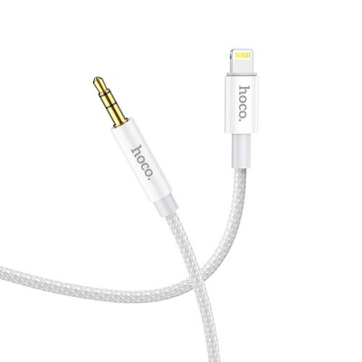 Кабель AUX hoco UPA19 digital audio conversion cable for iP - Silver (iP male connector to DC3.5 male connector) Кабель AUX hoco UPA19 digital audio conversion cable for iP - Silver (iP male connector to DC3.5 male connector)