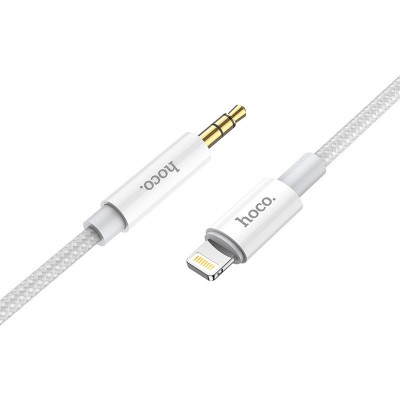 Кабель AUX hoco UPA19 digital audio conversion cable for iP - Silver (iP male connector to DC3.5 male connector) Кабель AUX hoco UPA19 digital audio conversion cable for iP - Silver (iP male connector to DC3.5 male connector)