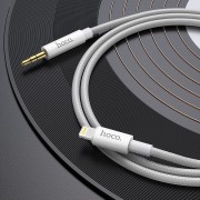 Кабель AUX hoco UPA19 digital audio conversion cable for iP - Silver (iP male connector to DC3.5 male connector)