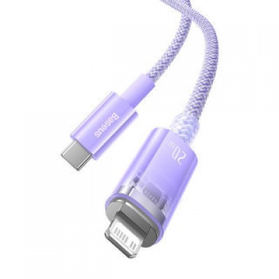 Кабель BASEUS explorer series fast charging cable with smart temperature control type-c to IP 20w 1m - Purple (CATS010205) Кабель BASEUS explorer series fast charging cable with smart temperature control type-c to IP 20w 1m - Purple (CATS010205)