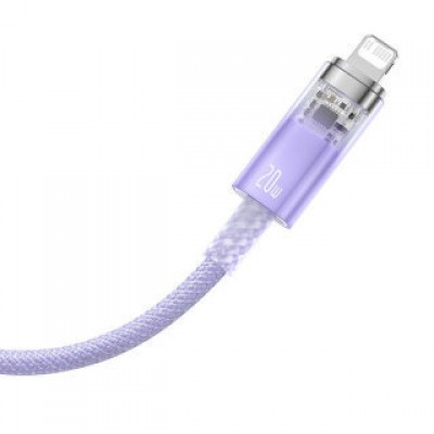 Кабель BASEUS explorer series fast charging cable with smart temperature control type-c to IP 20w 1m - Purple (CATS010205) Кабель BASEUS explorer series fast charging cable with smart temperature control type-c to IP 20w 1m - Purple (CATS010205)