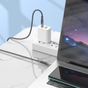 Кабель Hoco U121 gold standard transparent discovery edition 60W charging data cable Type-c to Type-c - Черный