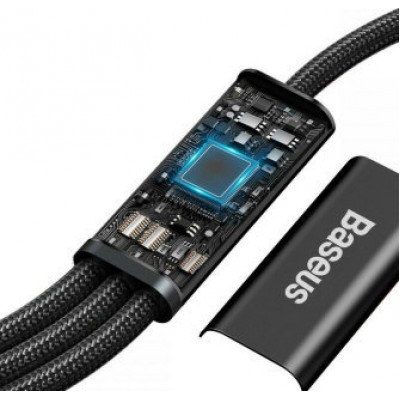 Кабель Baseus Rapid Series 3-in-1 Fast Charging Data Cable Type-C to C+L+C PD 20W 1.5m (CAMLT-SC01) - Черный Кабель Baseus Rapid Series 3-in-1 Fast Charging Data Cable Type-C to C+L+C PD 20W 1.5m (CAMLT-SC01) - Черный