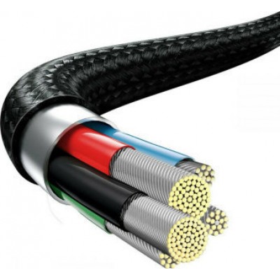 Кабель Baseus Rapid Series 3-in-1 Fast Charging Data Cable Type-C to C+L+C PD 20W 1.5m (CAMLT-SC01) - Черный Кабель Baseus Rapid Series 3-in-1 Fast Charging Data Cable Type-C to C+L+C PD 20W 1.5m (CAMLT-SC01) - Черный