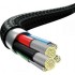 Кабель Baseus Rapid Series 3-in-1 Fast Charging Data Cable Type-C to C+L+C PD 20W 1.5m (CAMLT-SC01) - Черный Кабель Baseus Rapid Series 3-in-1 Fast Charging Data Cable Type-C to C+L+C PD 20W 1.5m (CAMLT-SC01) - Черный