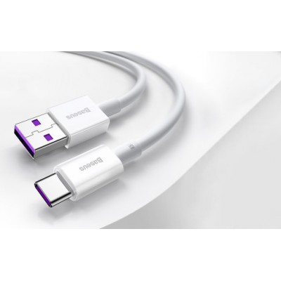Кабель Baseus Superior Series Fast Charging Data Cable USB to Type-C 66W 1m (CATYS-02) - Белый Кабель Baseus Superior Series Fast Charging Data Cable USB to Type-C 66W 1m (CATYS-02) - Белый