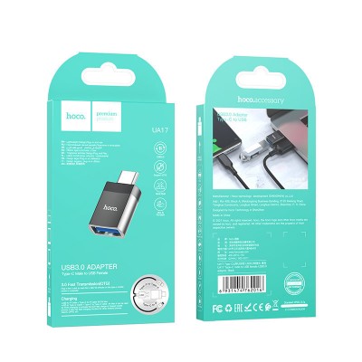 Адаптер hoco UA17 Type-C male to USB female USB3.0 adapter Адаптер hoco UA17 Type-C male to USB female USB3.0 adapter