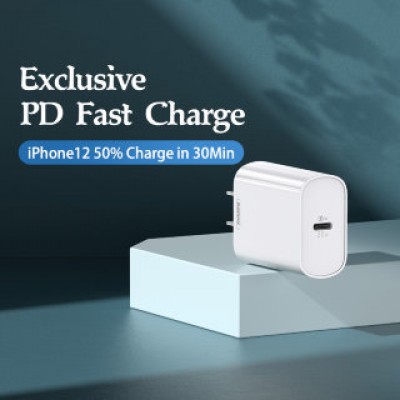 Сетевой адаптер Remax Jane Series 20W PD Fast Charger RP-U70 - White Сетевой адаптер Remax Jane Series 20W PD Fast Charger RP-U70 - White