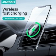 Автодержатель с беспроводной зарядкой Joyroom JR-ZS240 Magnetic wireless car charge holder - Black