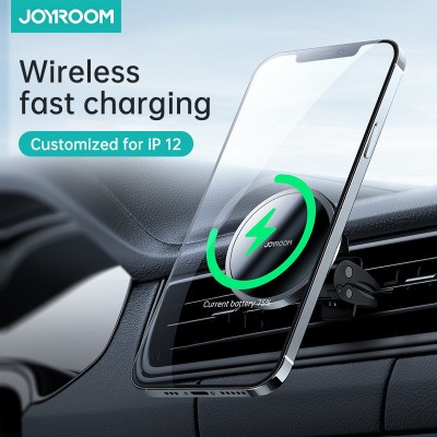Автодержатель с беспроводной зарядкой Joyroom JR-ZS240 Magnetic wireless car charge holder - Black Автодержатель с беспроводной зарядкой Joyroom JR-ZS240 Magnetic wireless car charge holder - Black