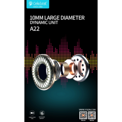 Наушники Celebrat A22 - Black Наушники Celebrat A22 - Black